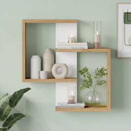 Hanah Home Ars1-Sw Estantería de Pared Roble y Blanco